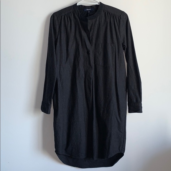Gray Flannel Latitude Shirt Dress (wool blended) - Picture 4 of 9